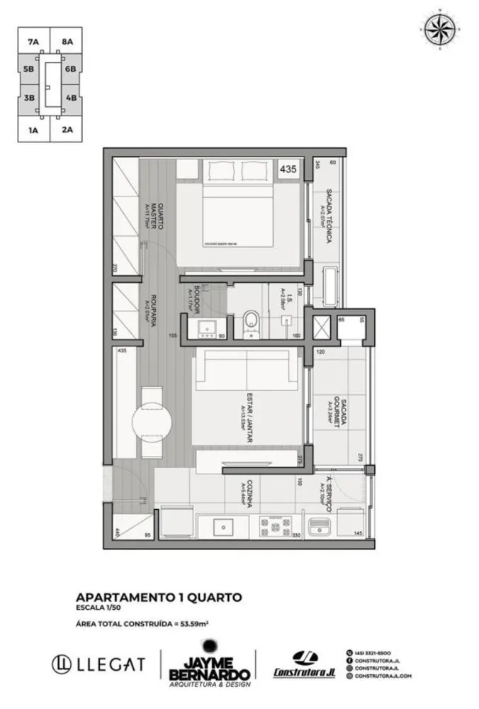 Apartamento, 1 quarto, 56 m² - Foto 3