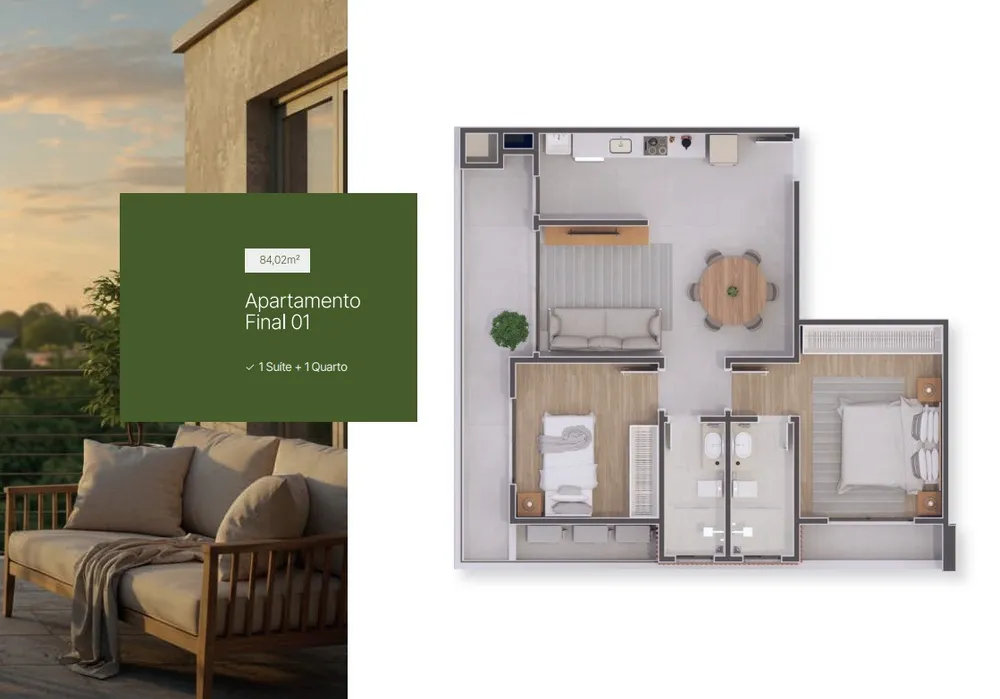 Apartamento, 2 quartos, 84 m² - Foto 2
