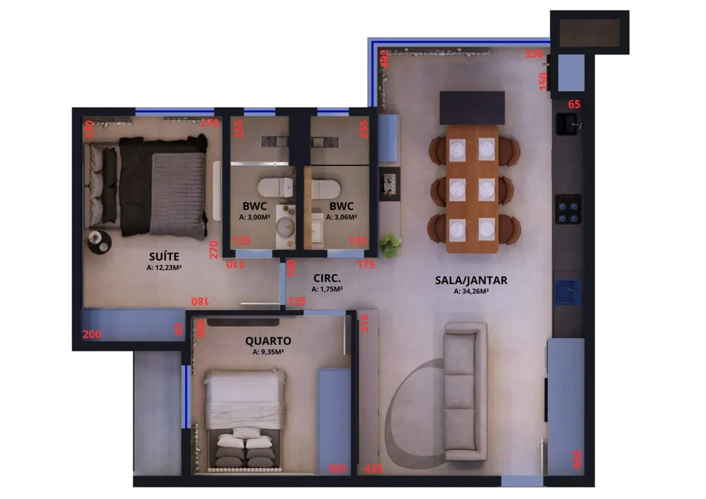 Apartamento, 2 quartos, 64 m² - Foto 3