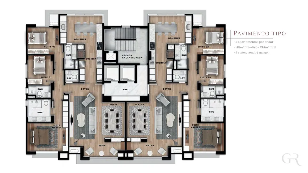 Apartamento, 3 quartos, 148 m² - Foto 9
