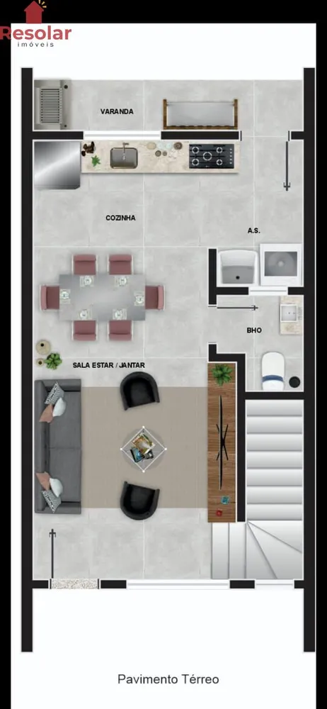 Sobrado, 2 quartos, 70 m² - Foto 2