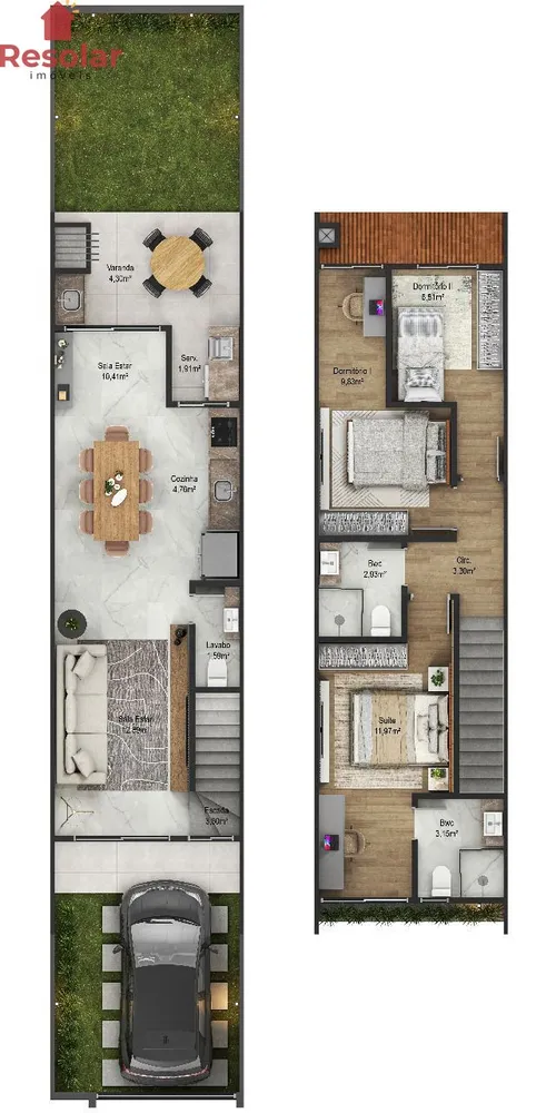Sobrado, 3 quartos, 93 m² - Foto 12