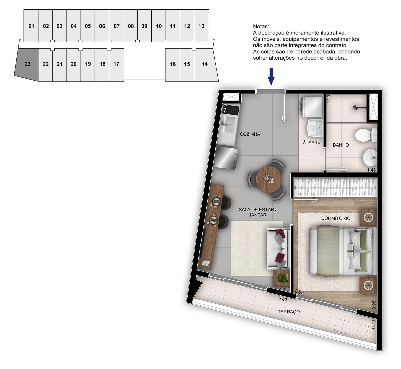 Apartamento à venda com 1 quarto, 37m² - Foto 6