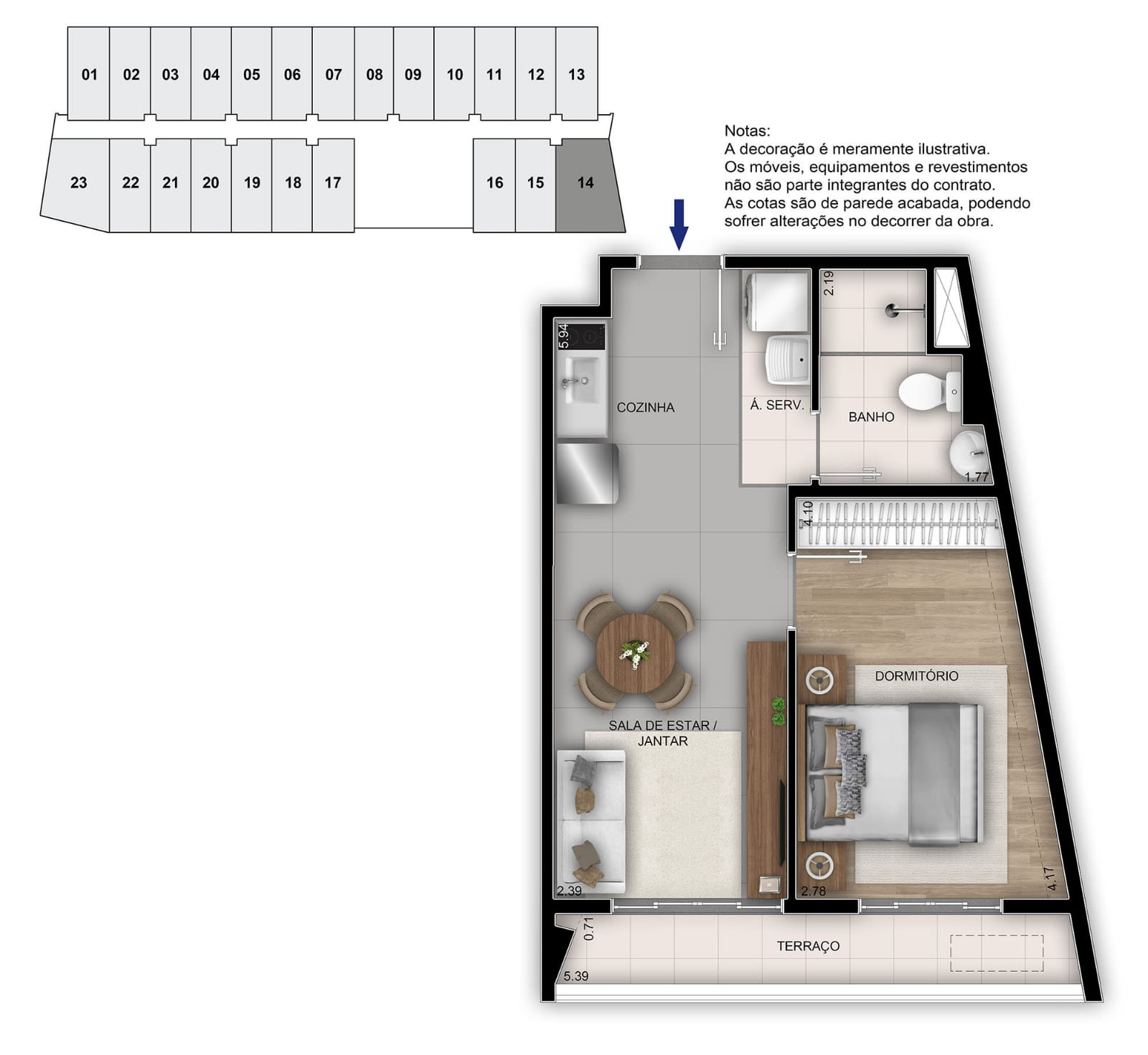 Apartamento à venda com 1 quarto, 37m² - Foto 13