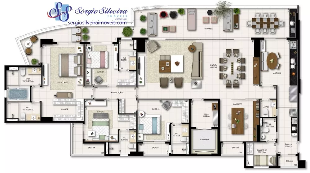Apartamento, 4 quartos, 271 m² - Foto 6