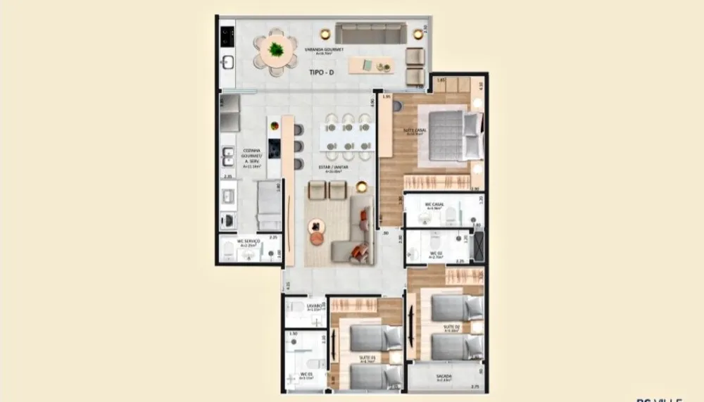 Apartamento, 3 quartos, 115 m² - Foto 9
