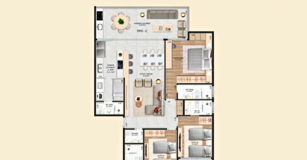 Apartamento, 3 quartos, 115 m² - Foto 7