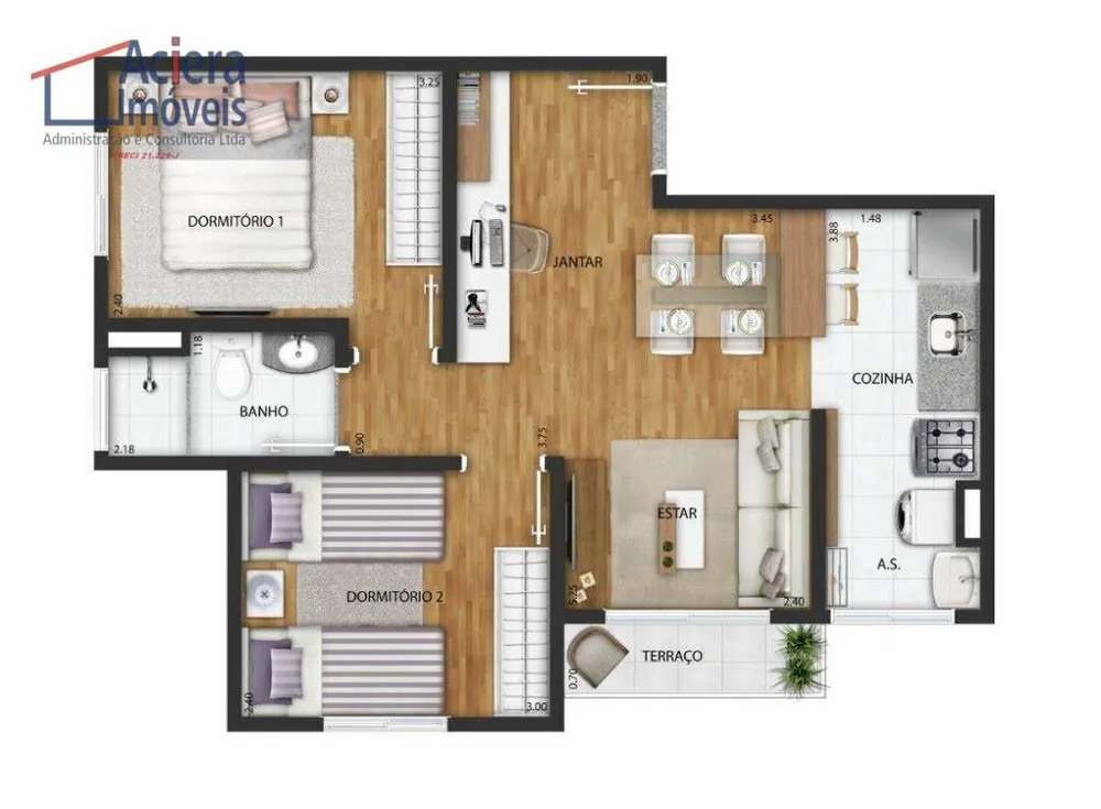 Apartamento, 2 quartos, 50 m² - Foto 7
