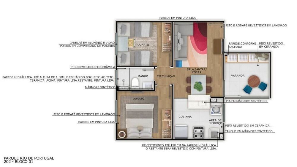 Apartamento, 2 quartos, 45 m² - Foto 6