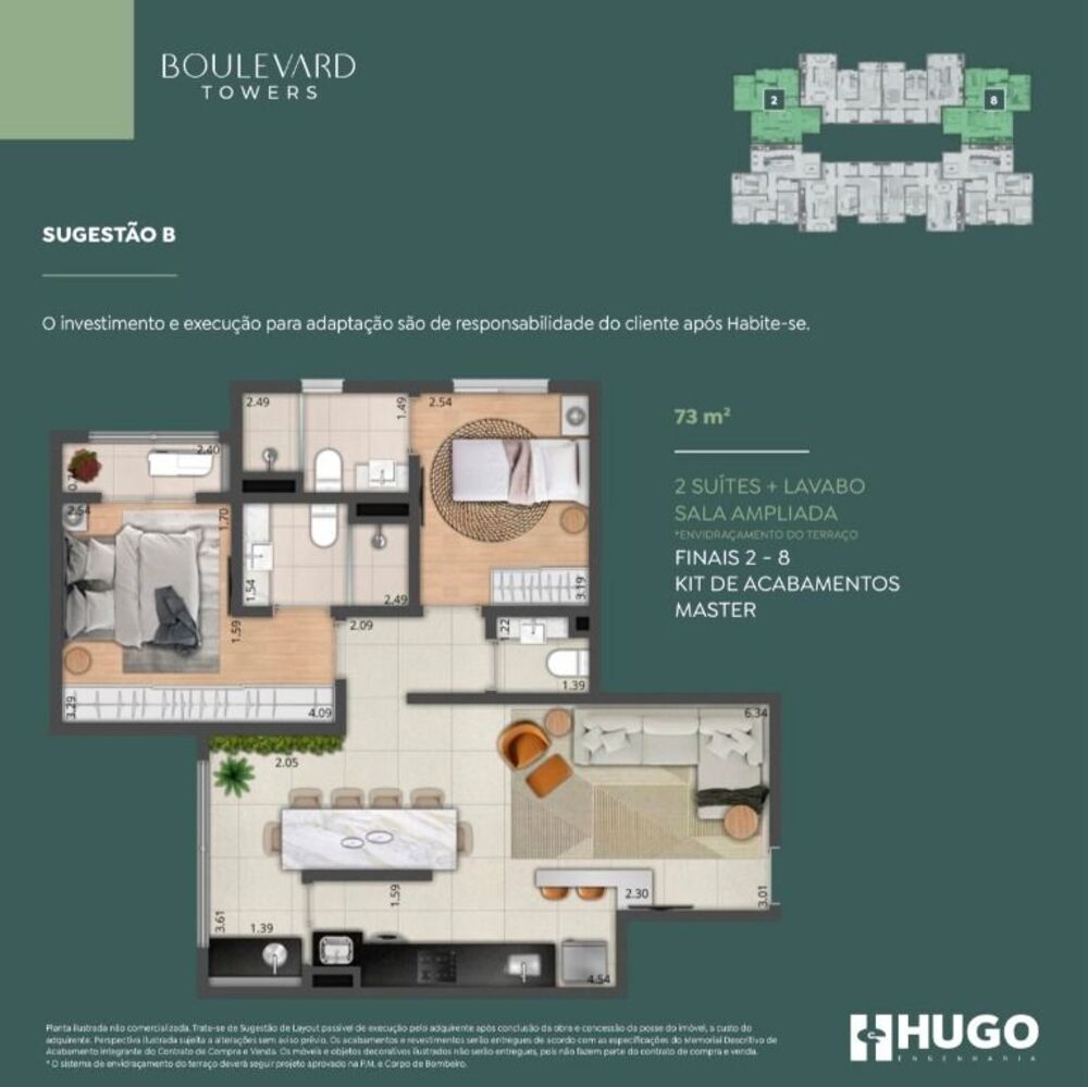 Apartamento, 2 quartos, 73 m² - Foto 4
