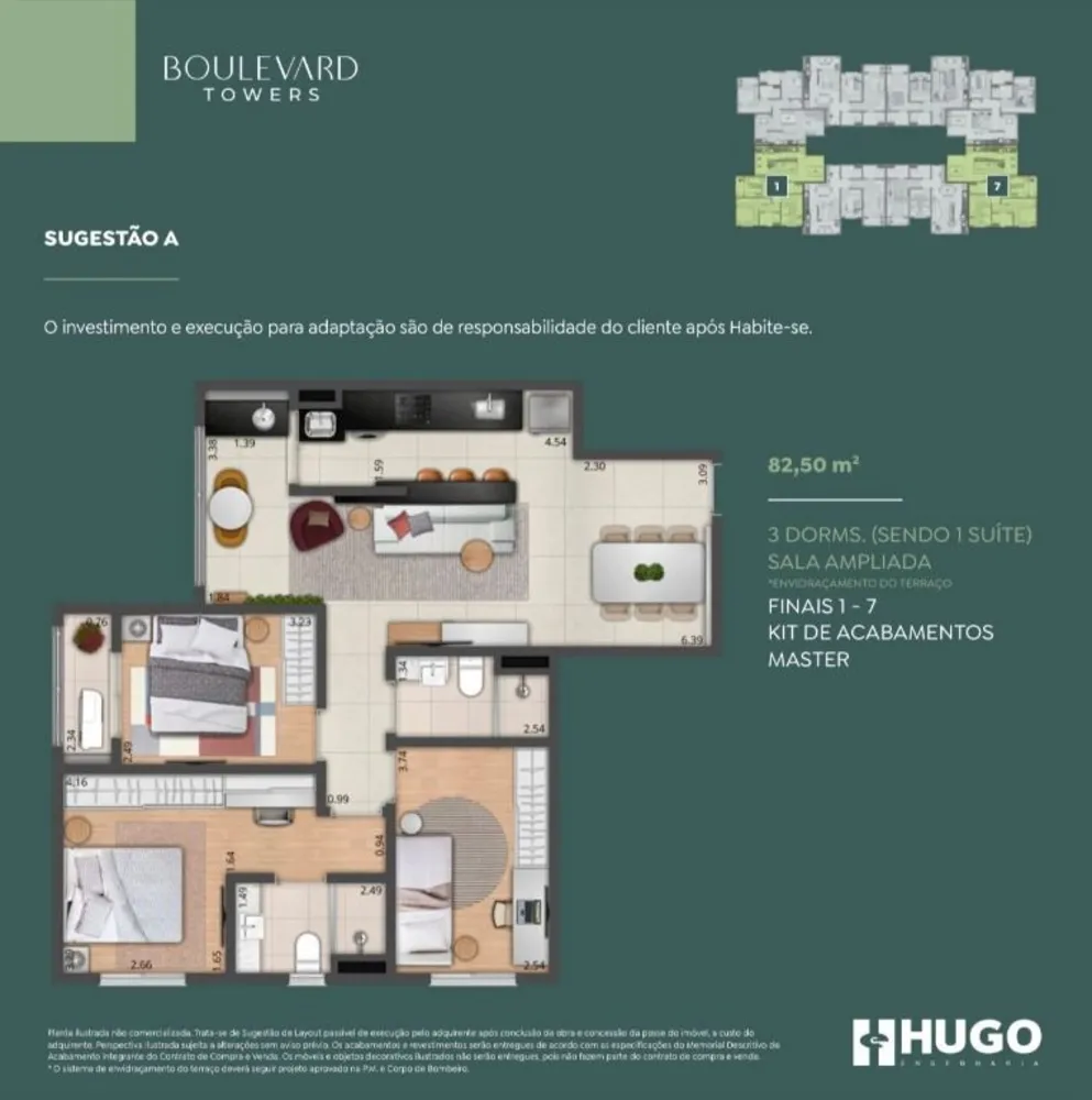 Apartamento, 3 quartos, 82 m² - Foto 3