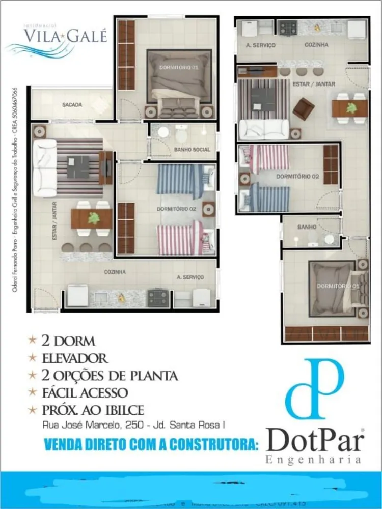 Apartamento, 2 quartos, 59 m² - Foto 2