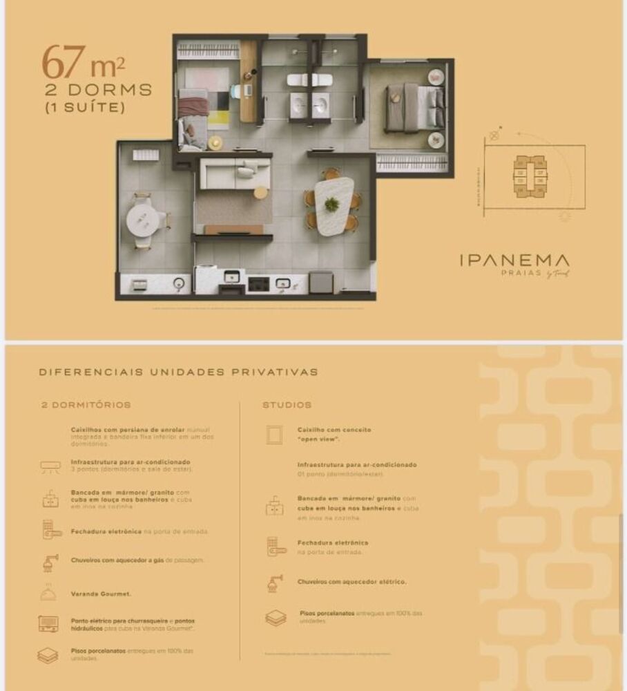 Apartamento, 2 quartos, 68 m² - Foto 12