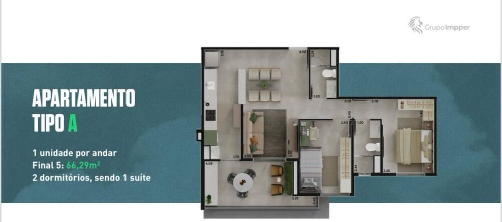 Apartamento, 3 quartos, 66 m² - Foto 8