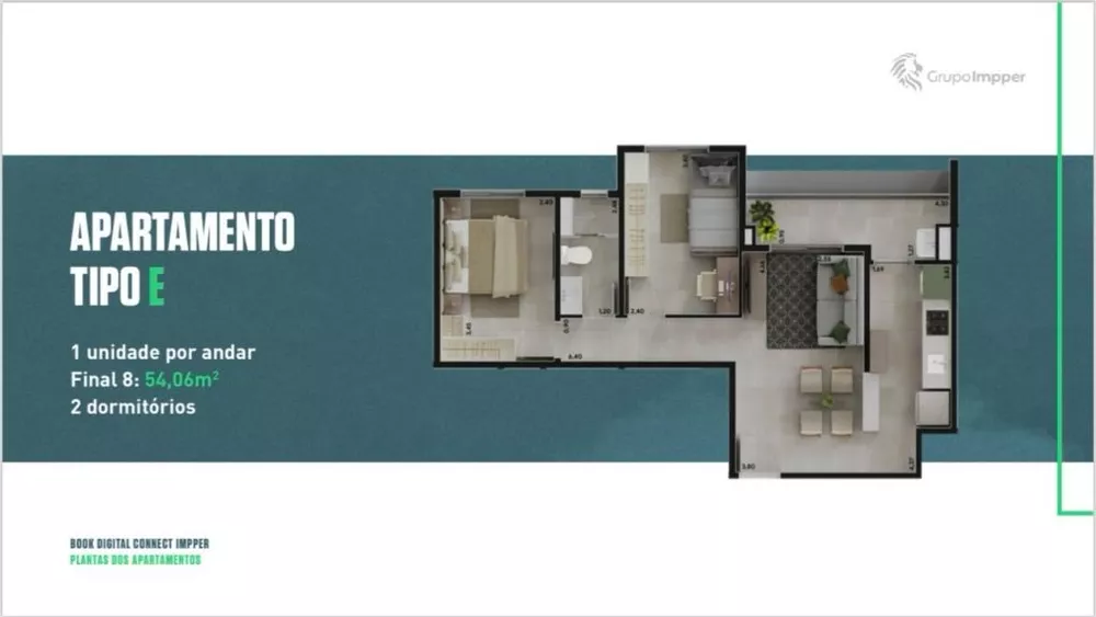 Apartamento, 3 quartos, 66 m² - Foto 3