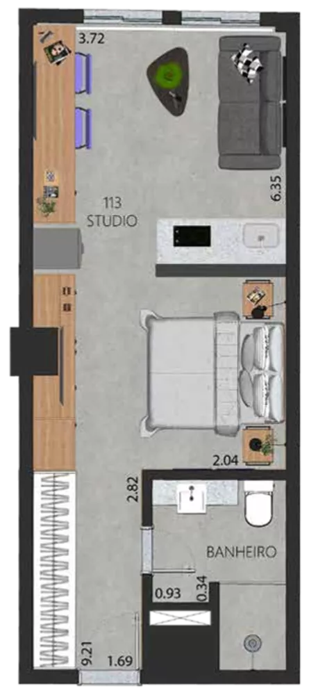 Apartamento, 1 quarto, 38 m² - Foto 41