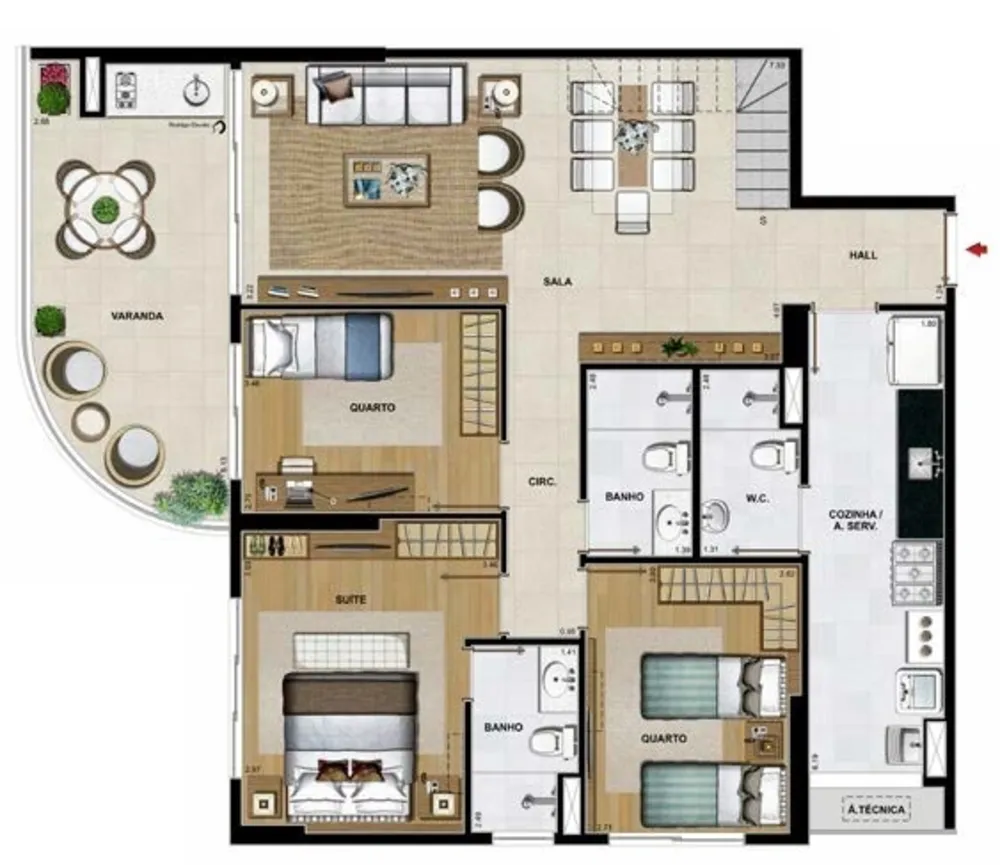 Cobertura, 4 quartos, 248 m² - Foto 91