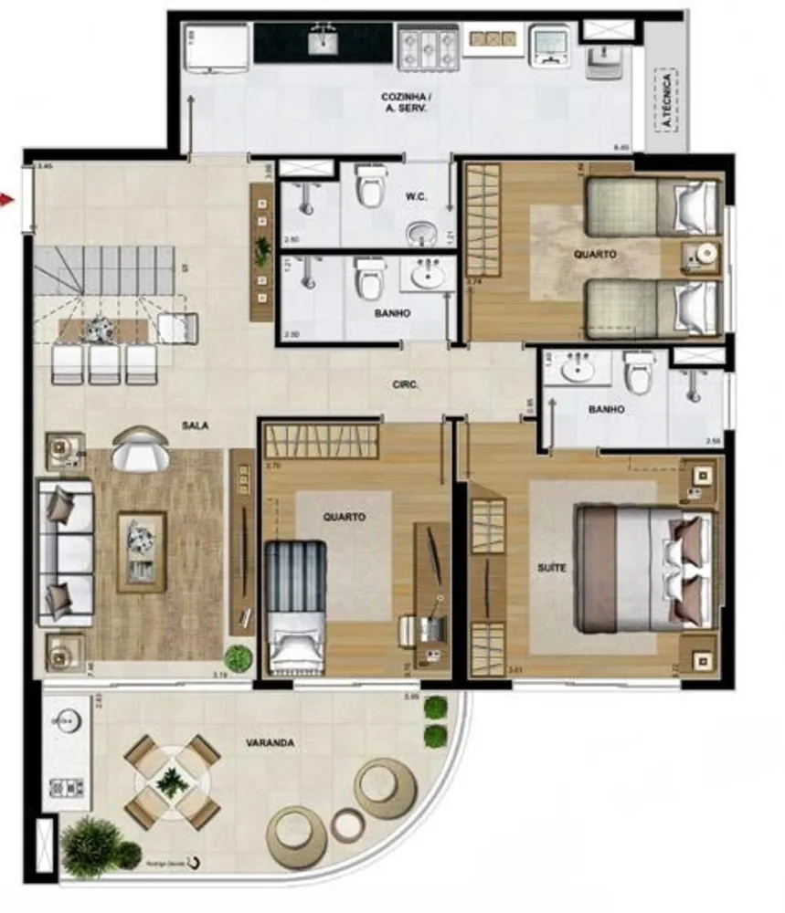 Cobertura, 4 quartos, 248 m² - Foto 85