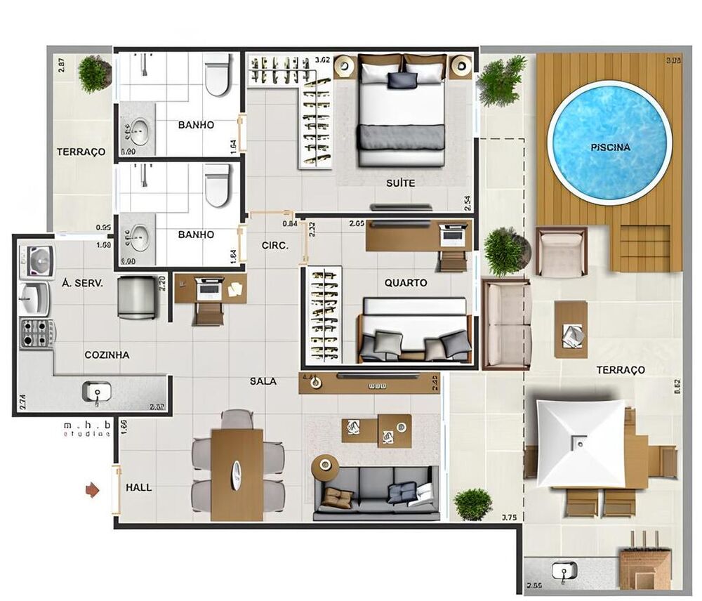 Apartamento à venda com 2 quartos, 57m² - Foto 8