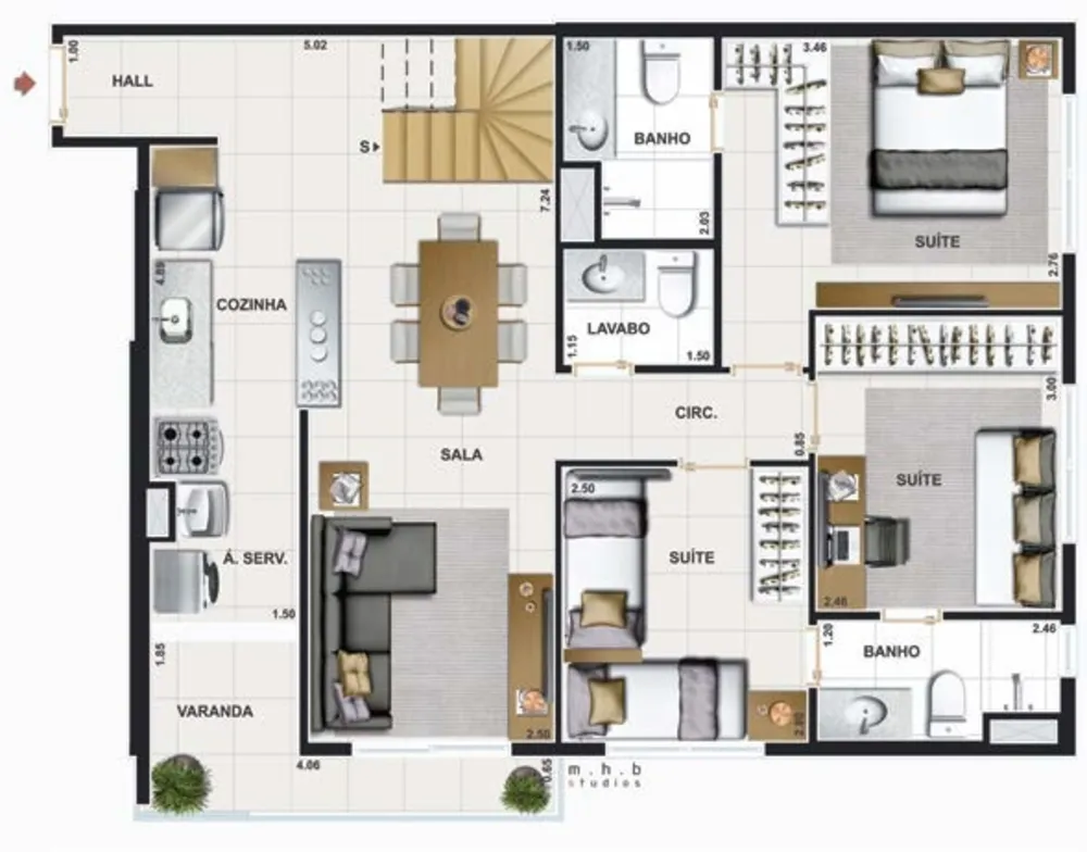 Cobertura, 4 quartos, 148 m² - Foto 95