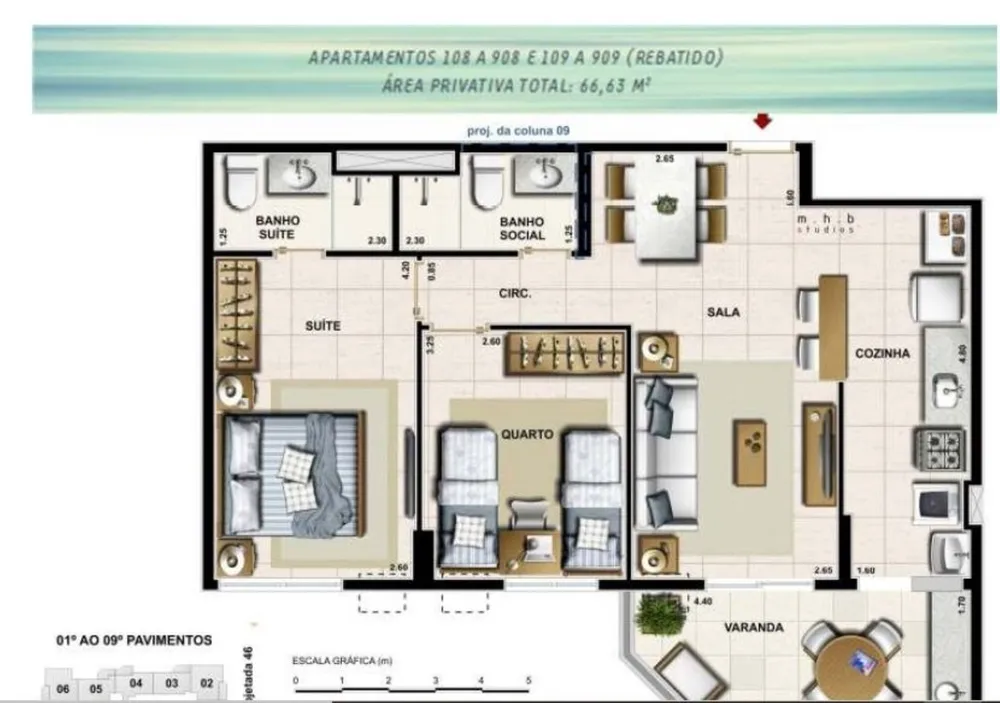 Apartamento, 2 quartos, 80 m² - Foto 10
