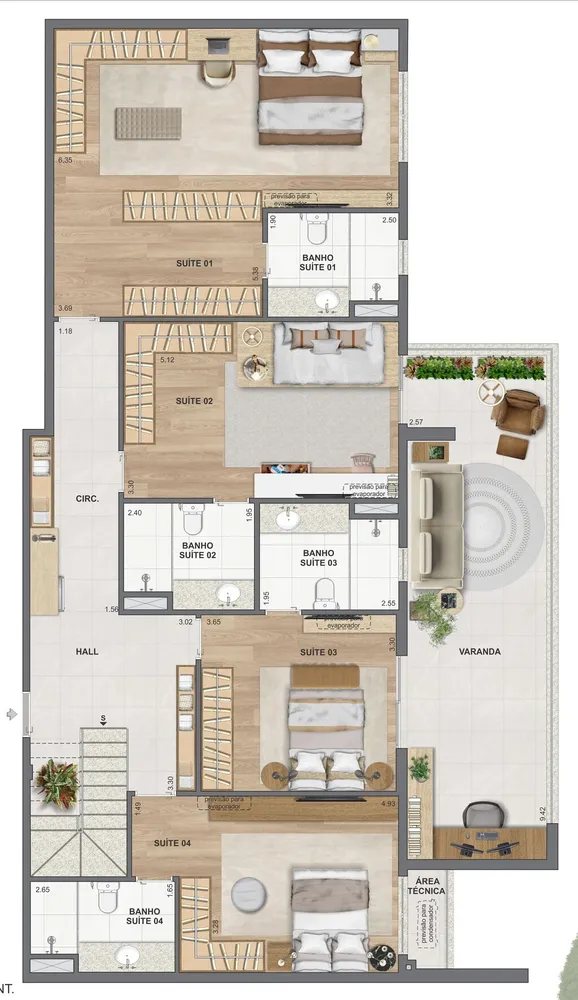 Apartamento, 4 quartos, 171 m² - Foto 61