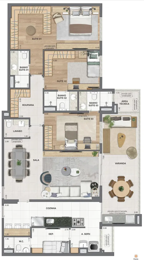 Apartamento, 4 quartos, 171 m² - Foto 52