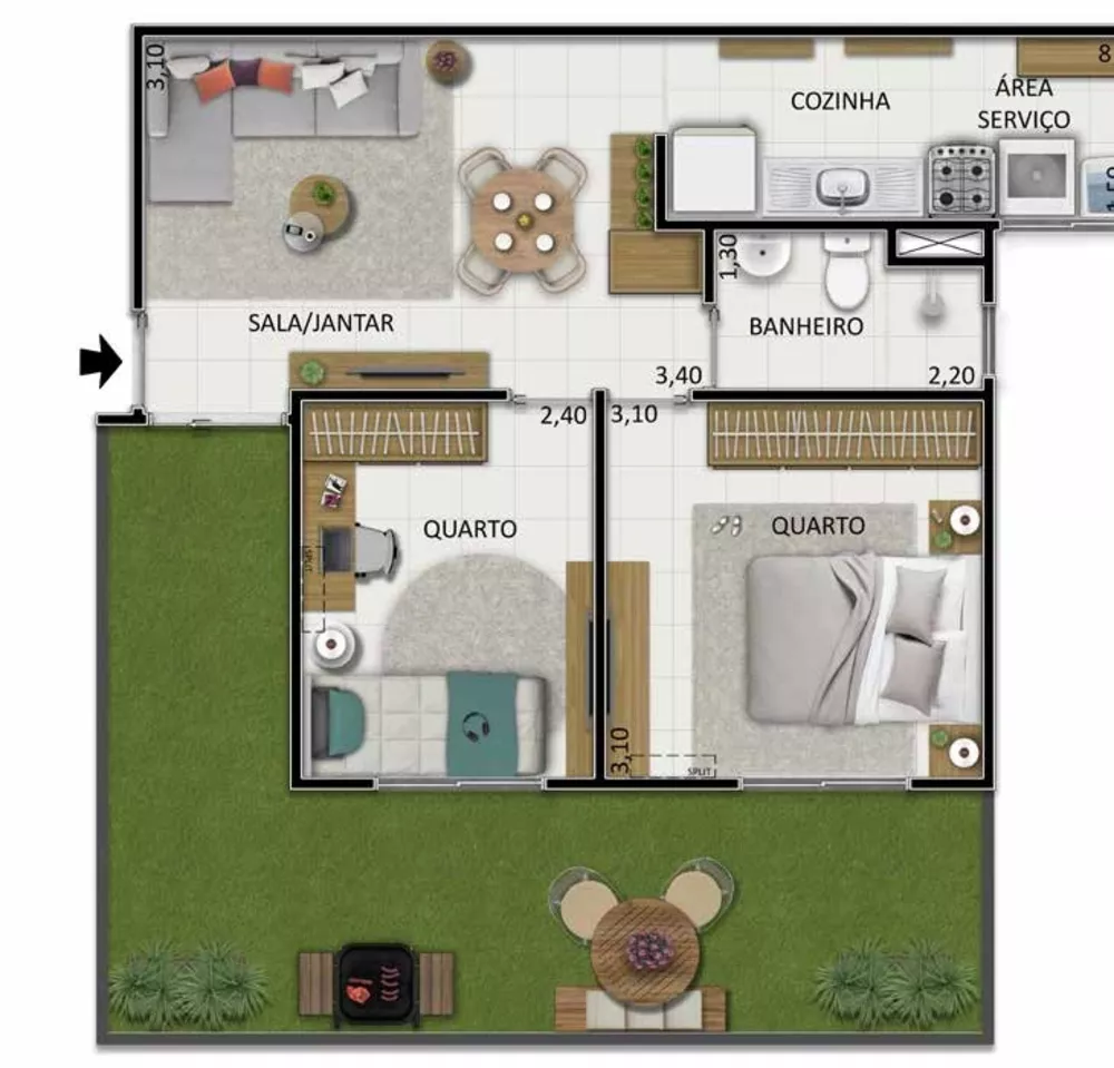 Apartamento, 2 quartos, 83 m² - Foto 8