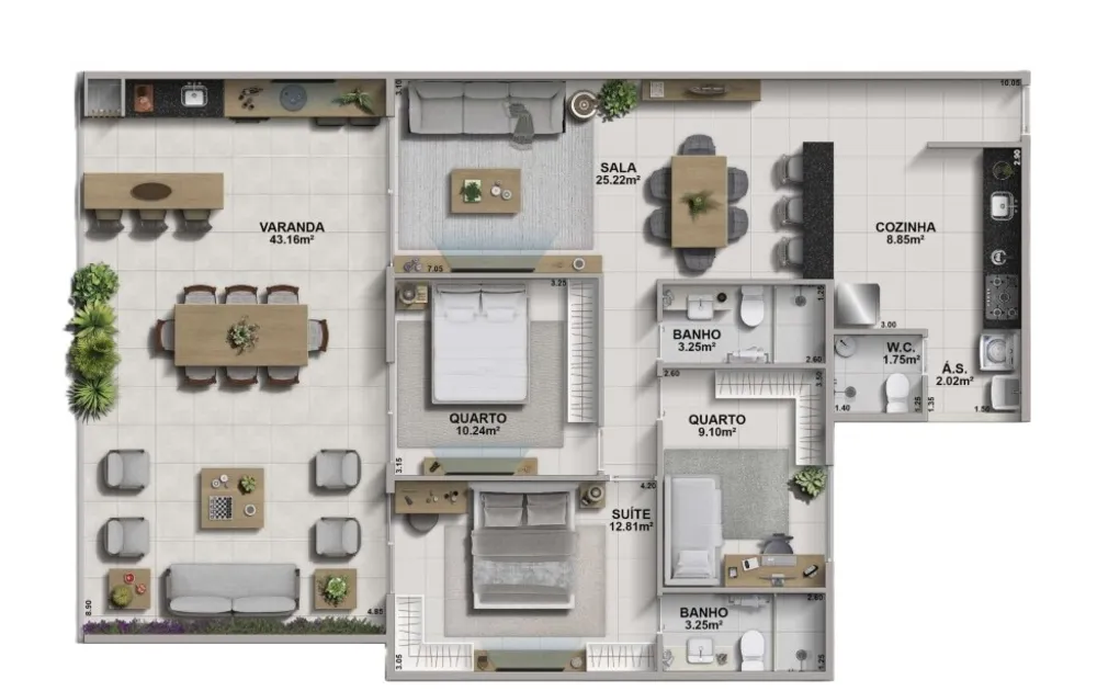 Cobertura, 3 quartos, 157 m² - Foto 12