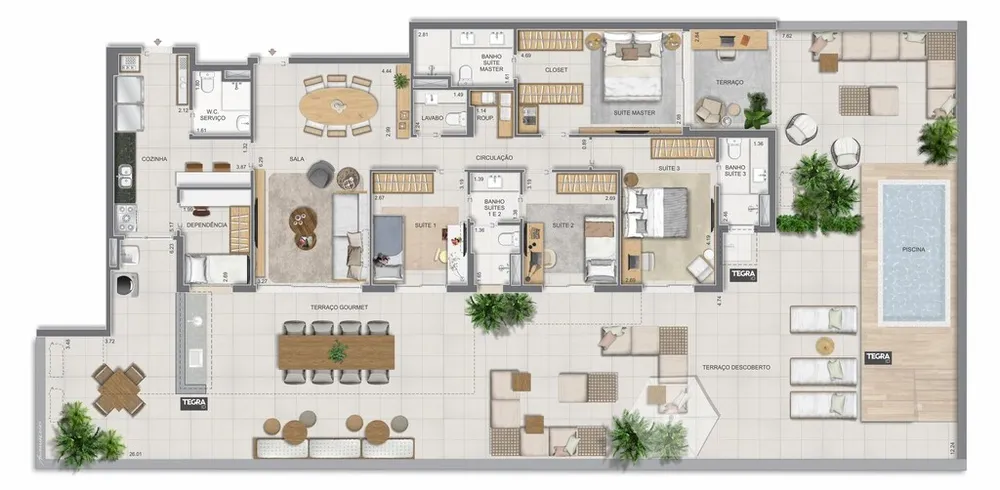 Apartamento, 3 quartos, 123 m² - Foto 209