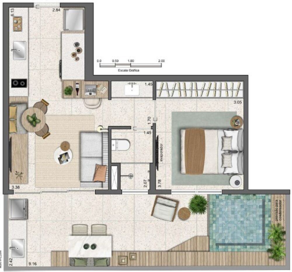 Apartamento, 1 quarto, 27 m² - Foto 1