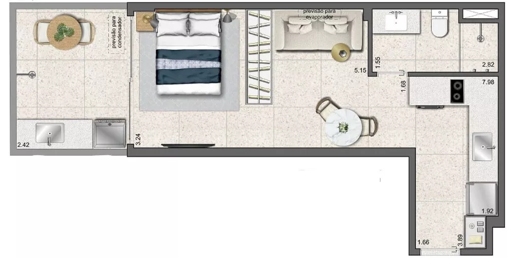 Apartamento, 1 quarto, 27 m² - Foto 12