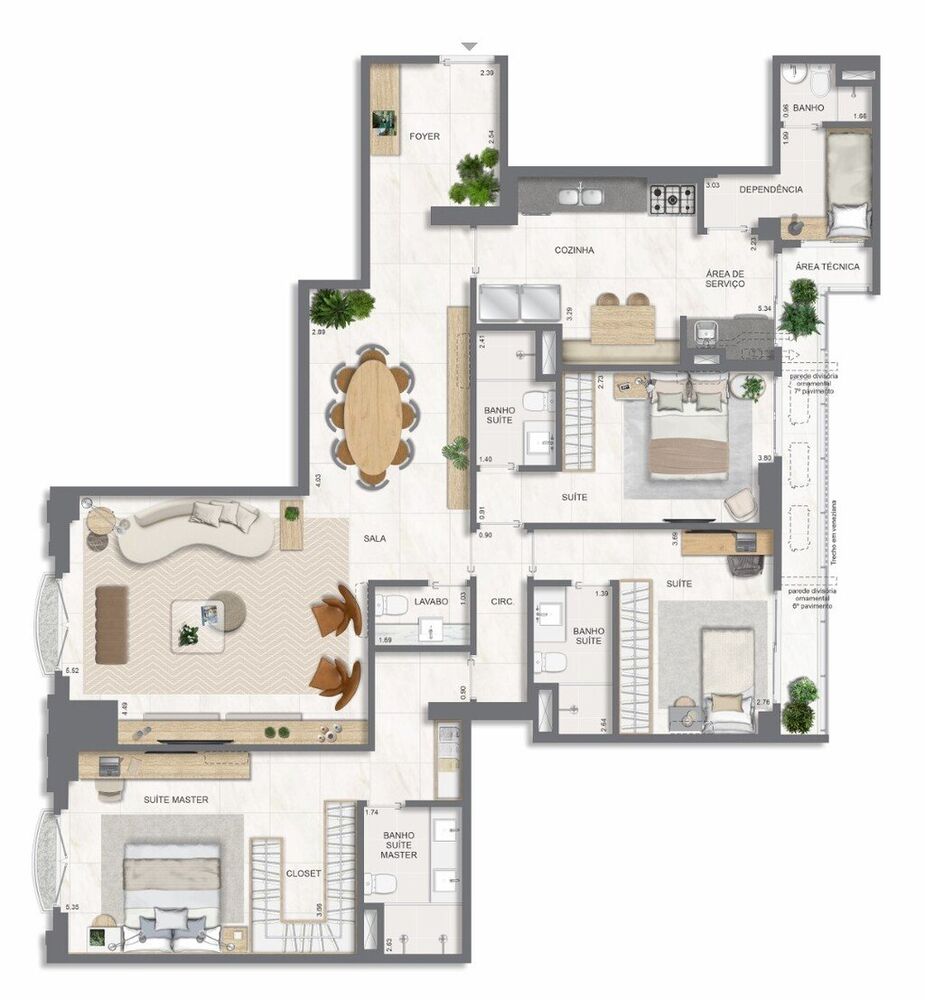 Apartamento à venda com 3 quartos, 177m² - Foto 21