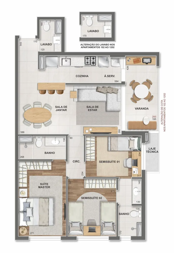 Apartamento, 3 quartos, 96 m² - Foto 156