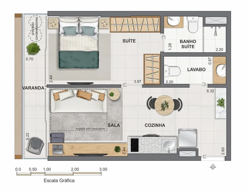 Cobertura, 1 quarto, 82 m² - Foto 47