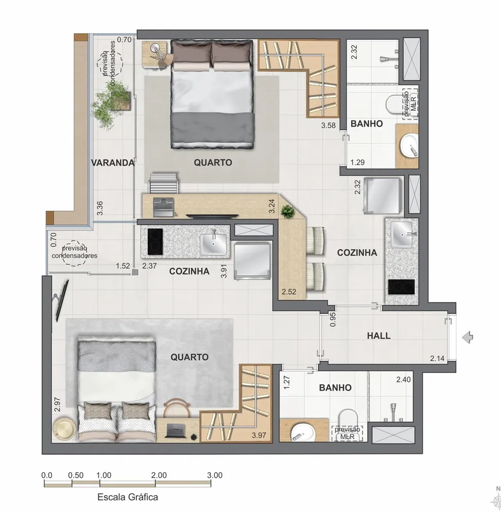 Cobertura, 1 quarto, 82 m² - Foto 56
