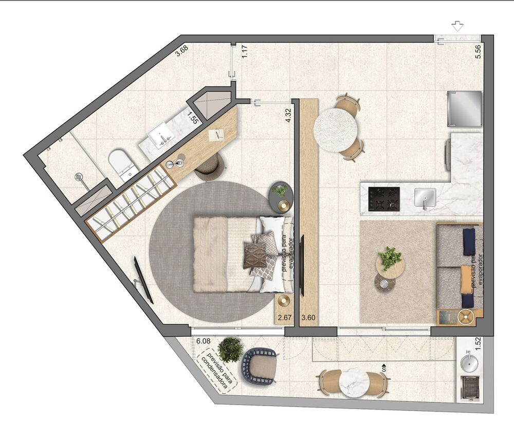 Apartamento à venda com 1 quarto, 45m² - Foto 7
