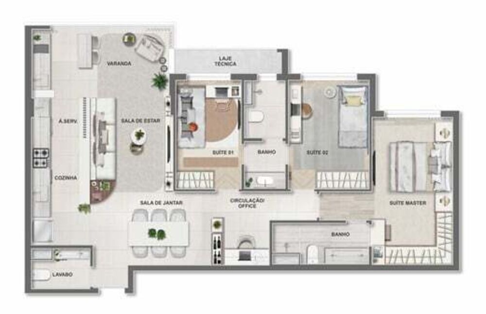 Apartamento à venda com 2 quartos, 74m² - Foto 8