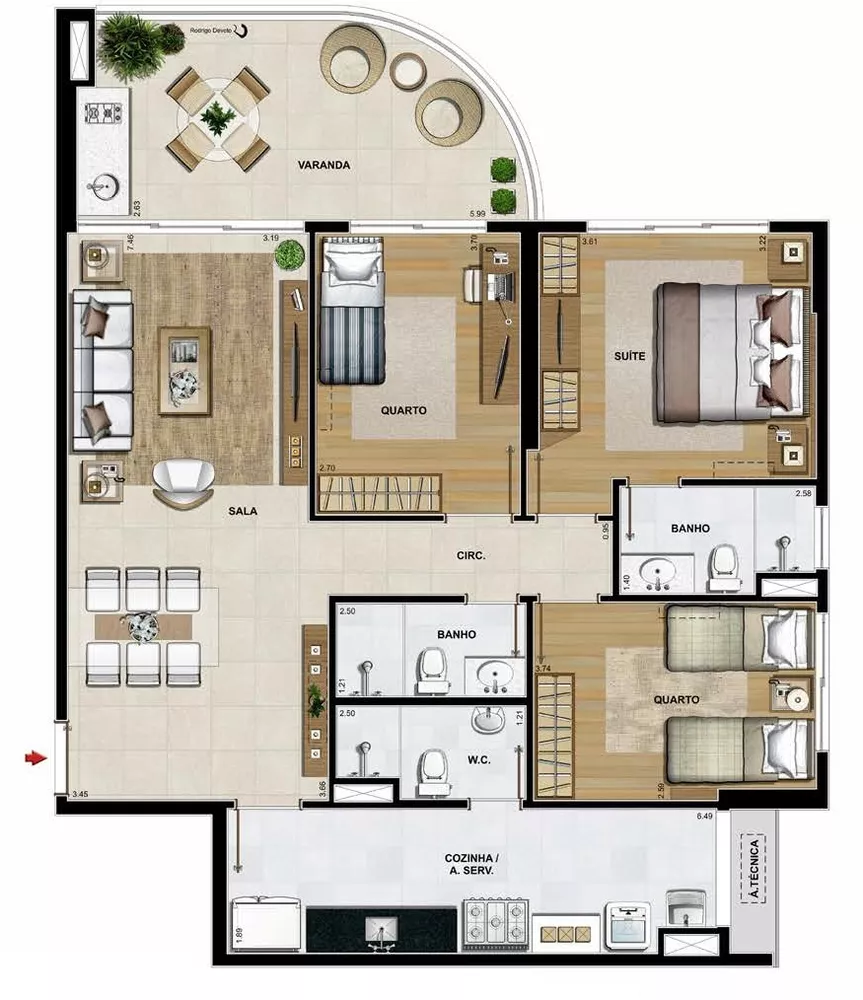 Apartamento, 3 quartos, 115 m² - Foto 30