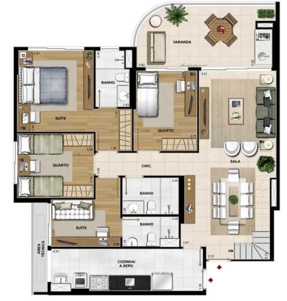 Apartamento, 3 quartos, 115 m² - Foto 95
