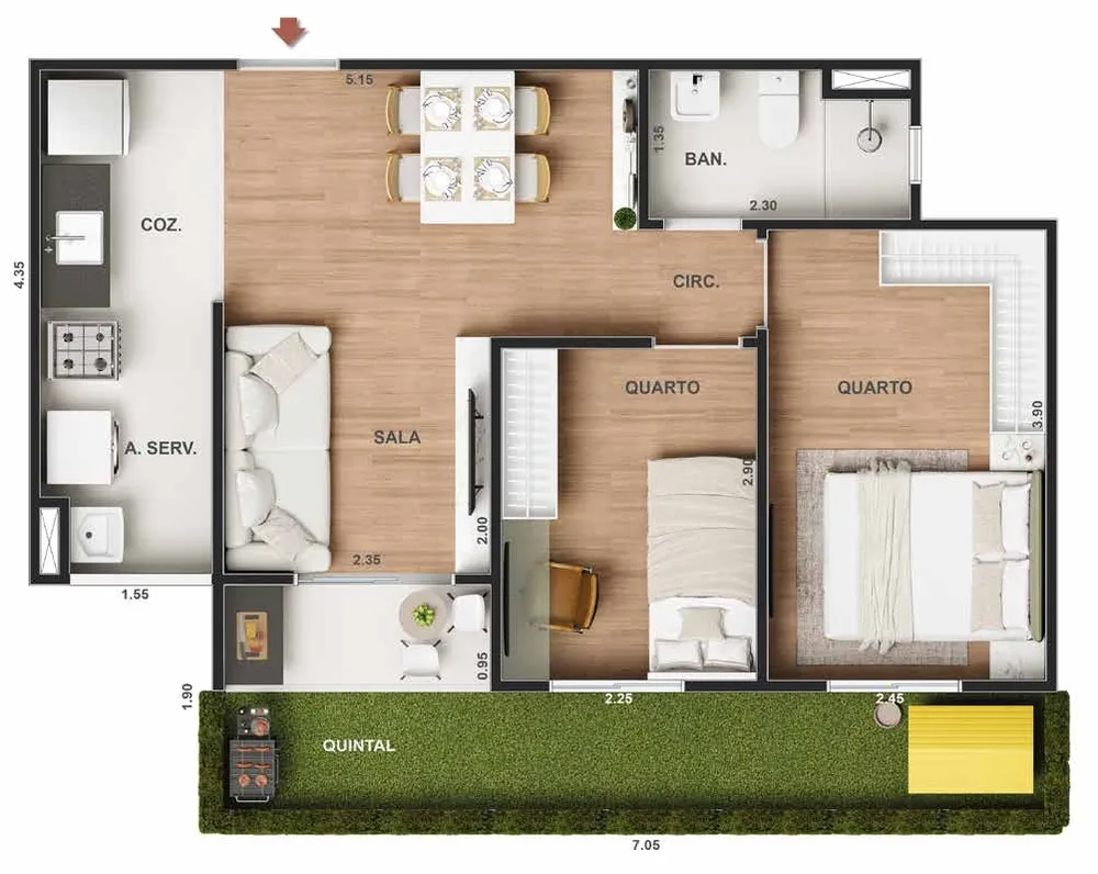 Apartamento, 2 quartos, 50 m² - Foto 23