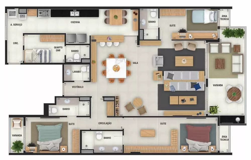 Cobertura, 4 quartos, 271 m² - Foto 2