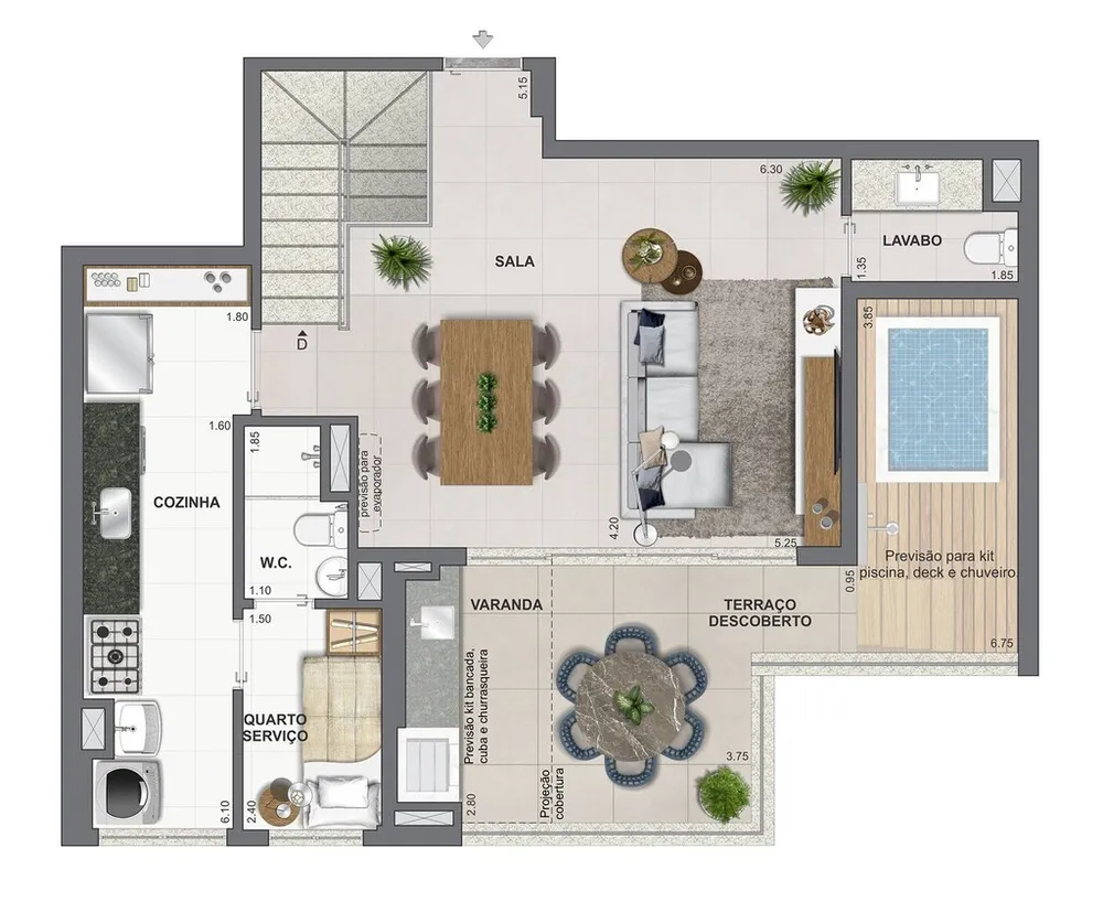 Cobertura, 4 quartos, 191 m² - Foto 52