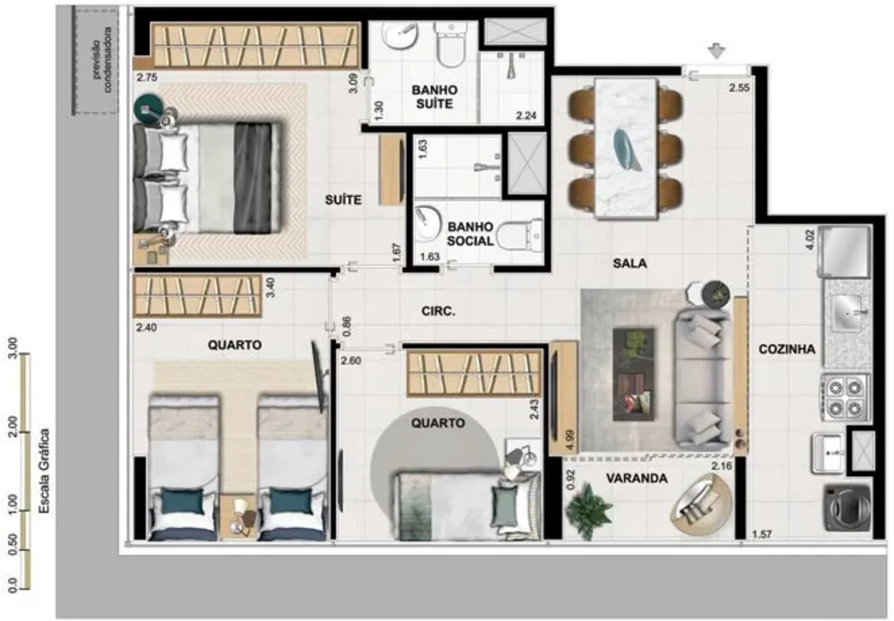 Apartamento, 3 quartos, 66 m² - Foto 32