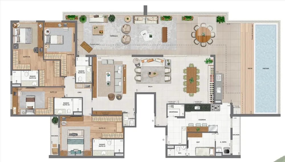 Apartamento, 3 quartos, 228 m² - Foto 63