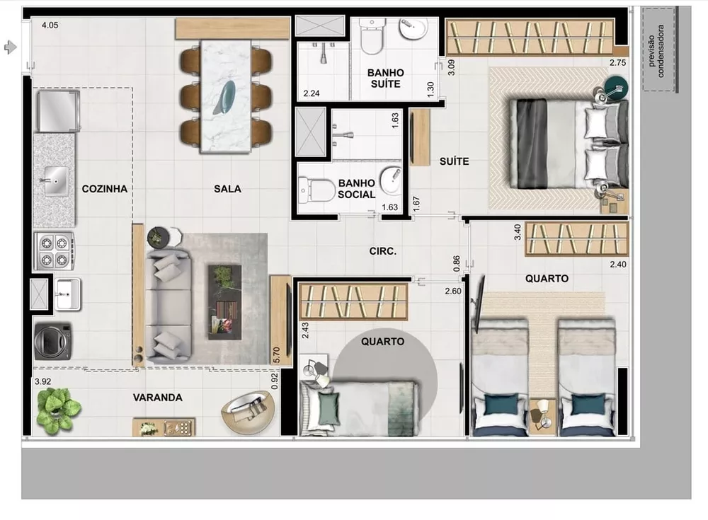 Apartamento, 3 quartos, 66 m² - Foto 26