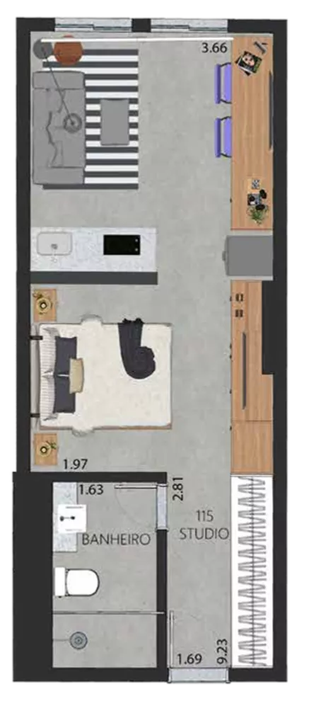 Apartamento, 1 quarto, 48 m² - Foto 43