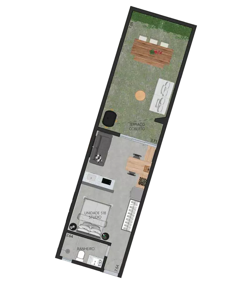 Apartamento, 1 quarto, 48 m² - Foto 47