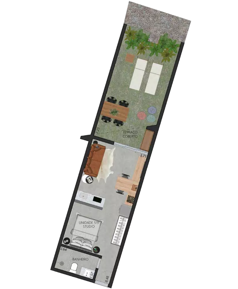 Apartamento, 1 quarto, 48 m² - Foto 48