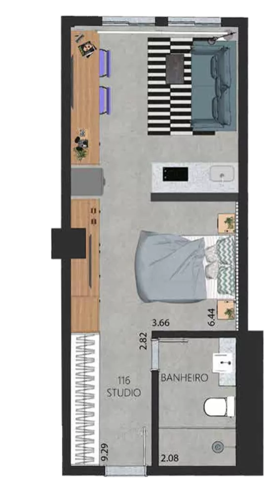 Apartamento, 1 quarto, 48 m² - Foto 44